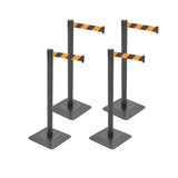 10ft Retractable Belt Stanchion Barrier - in use on site