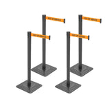 10ft Retractable Belt Stanchion Barrier - top-down view