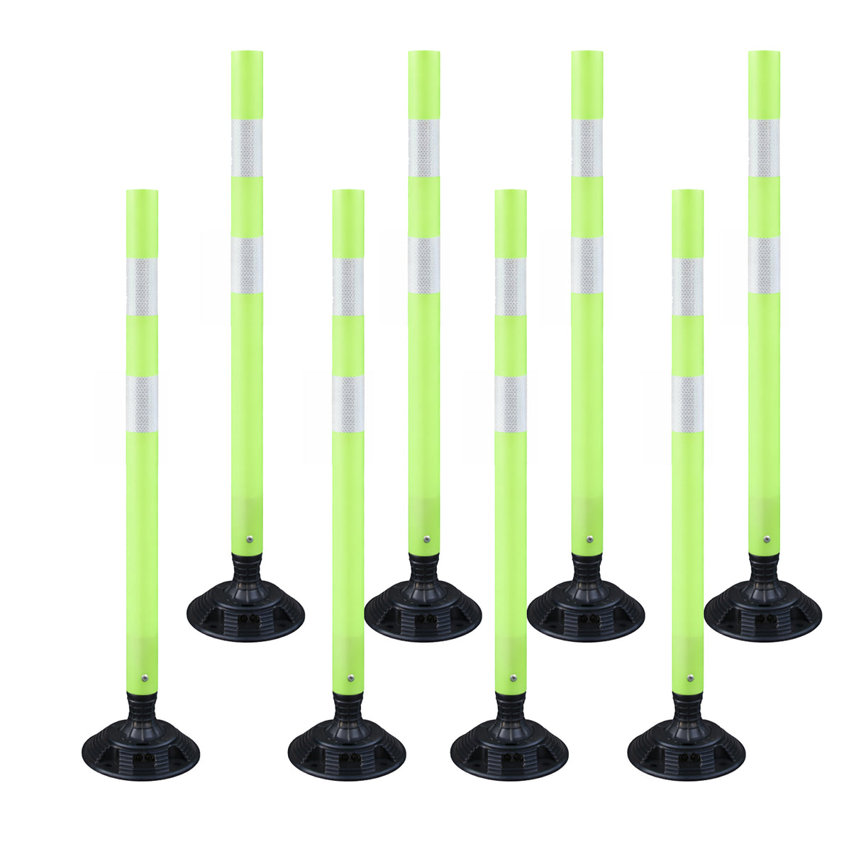 Flexible Surface Mount Delineator Post - Durable Traffic Safety Post for Parking Lots, Construction Zones, and Roadway Marking - Easy to Install, High Visibility, Impact-Resistant