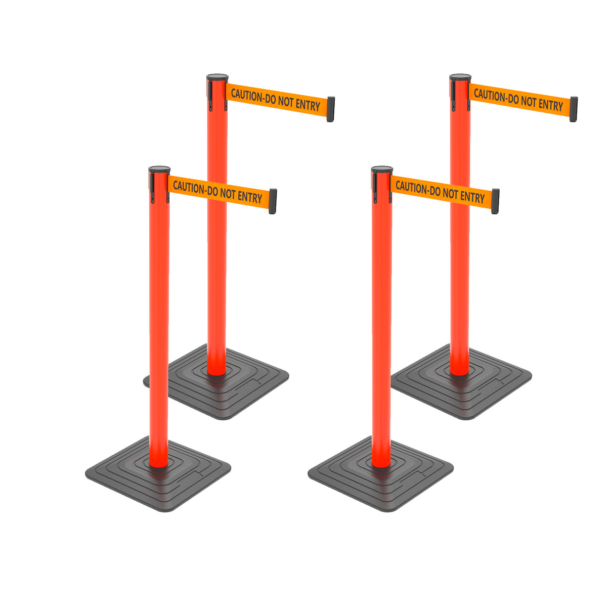 10ft Retractable Belt Stanchion Barrier - side angle