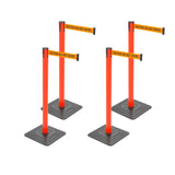 10ft Retractable Belt Stanchion Barrier - side angle
