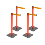 10ft Retractable Belt Stanchion Barrier - in use on site