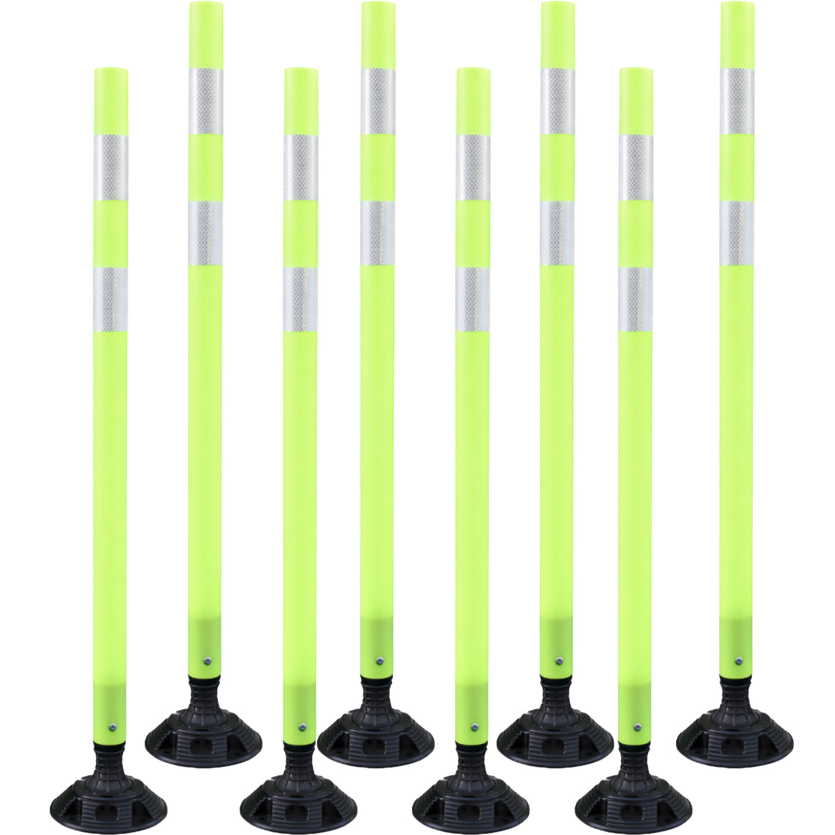 Flexible Surface Mount Delineator Post - Durable Traffic Safety Post for Parking Lots, Construction Zones, and Roadway Marking - Easy to Install, High Visibility, Impact-Resistant