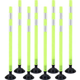 Flexible Surface Mount Delineator Post - Durable Traffic Safety Post for Parking Lots, Construction Zones, and Roadway Marking - Easy to Install, High Visibility, Impact-Resistant