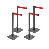 10ft Retractable Belt Stanchion Barrier - full setup