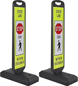Double Sided Pedestrian Crosswalk Sign