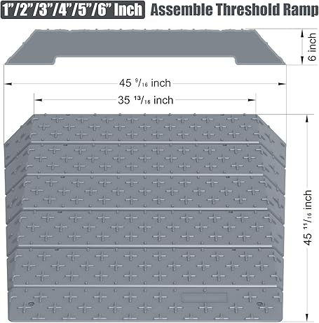 Extensible Threshold Ramp 1 - 6 Inch Height
