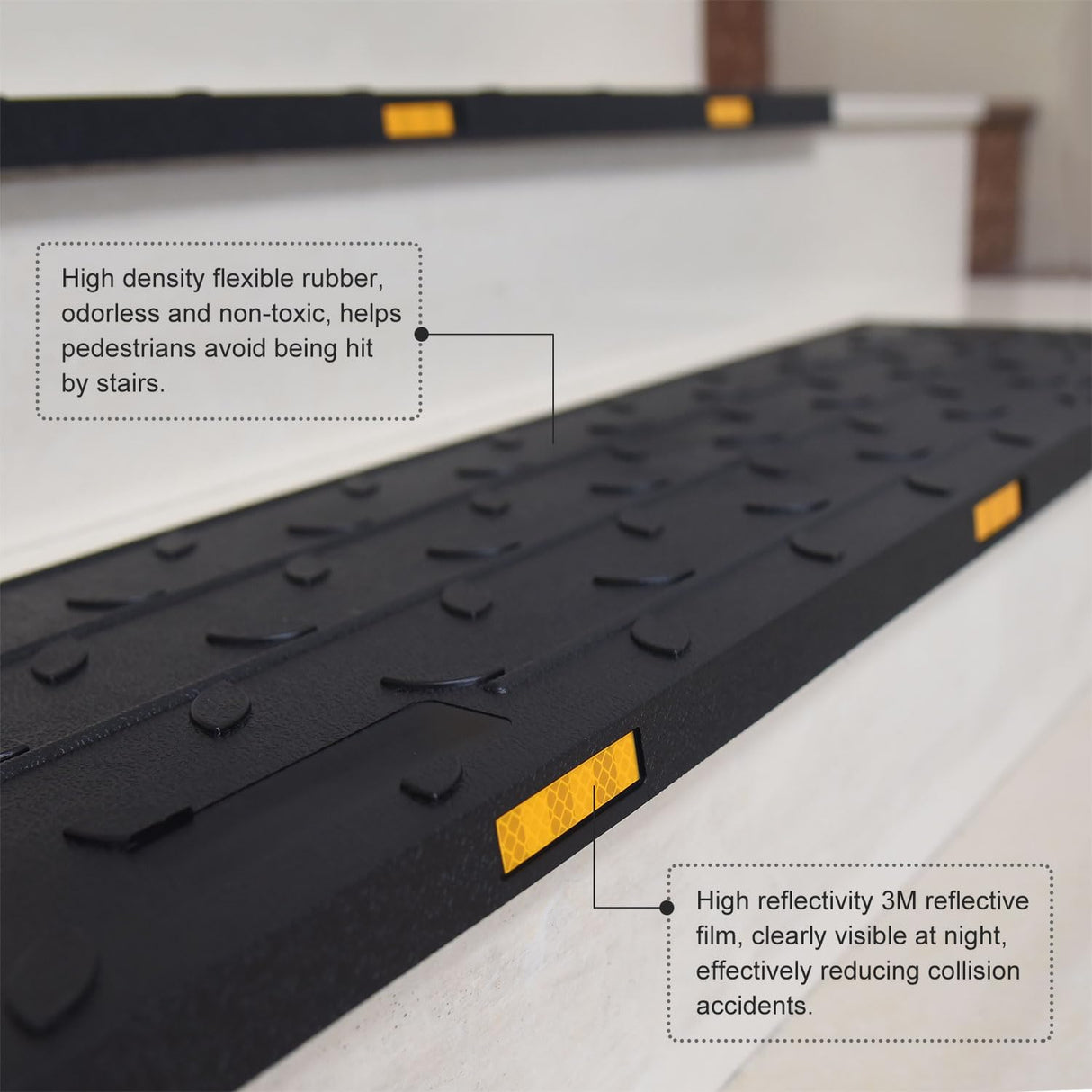 Rubber stair treads