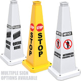 28/36Inch 4-Sided Message Cone, No Printing 6PCS