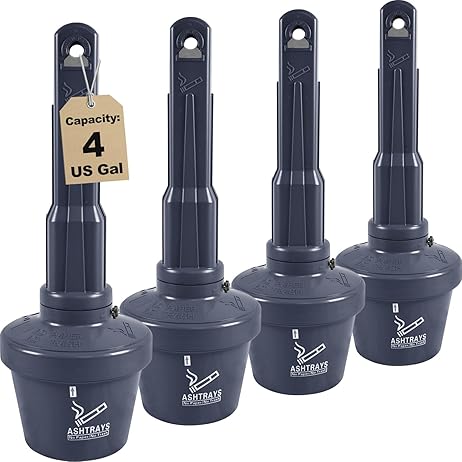 Outdoor AshTray Cigarette Butt Receptacle Disposal