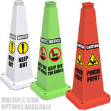28/36Inch 4-Sided Message Cone, No Printing 6PCS