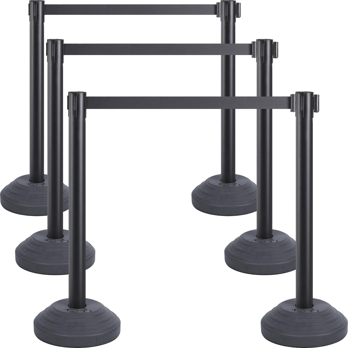 Plastic Retractable Stanchion with 10 ft Black Belt