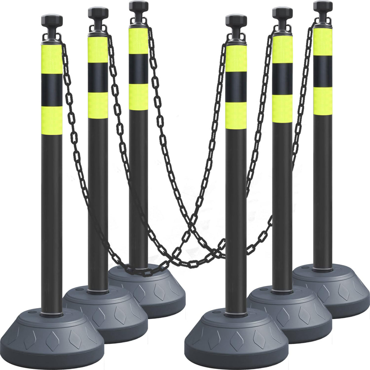 Delineator Post With Chain 6PCS