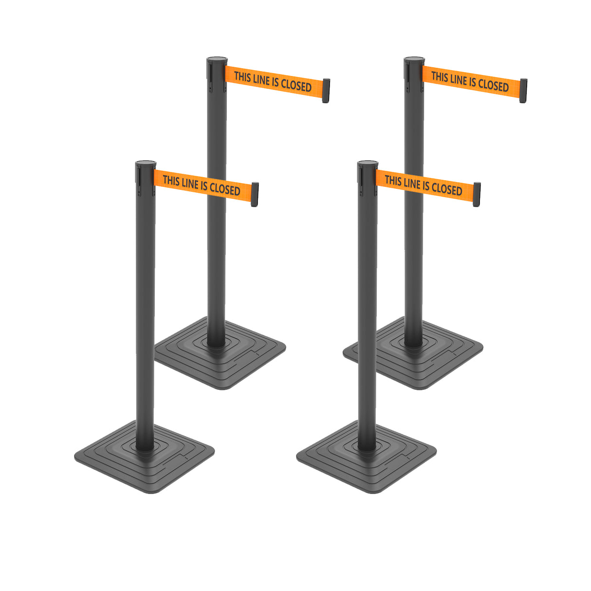 10ft Retractable Belt Stanchion Barrier - close-up detail