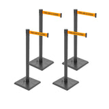 10ft Retractable Belt Stanchion Barrier - top-down view