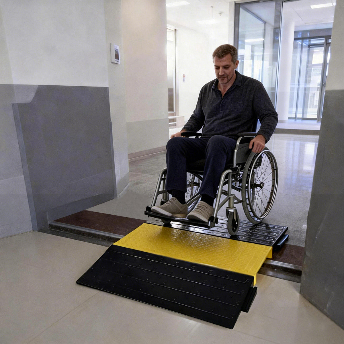 Bridge Ramp Support Ides Threshold Bridge Ramp for Wheelchairs and Cable Protection – OranLite