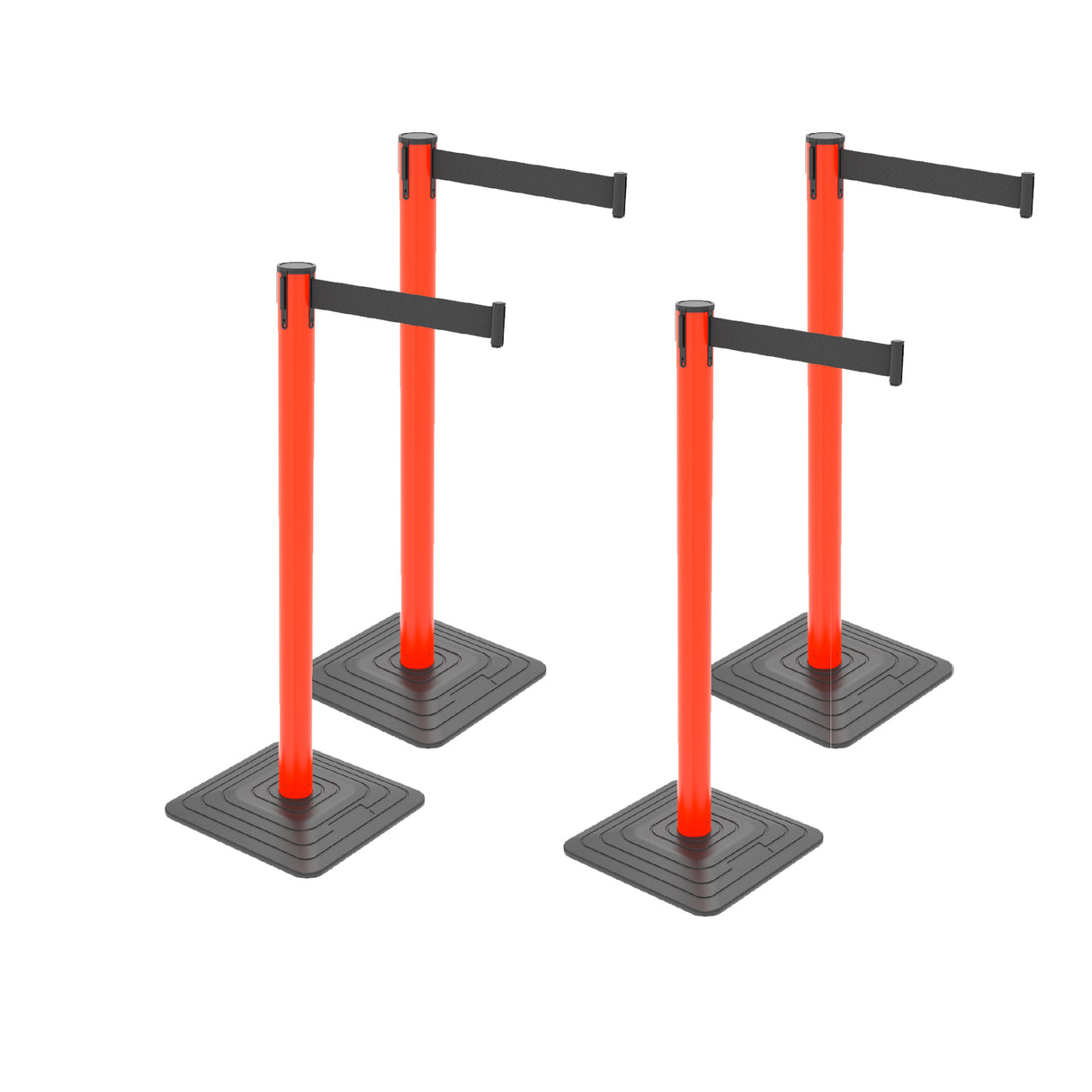 10ft Retractable Belt Stanchion Barrier - product dimensions