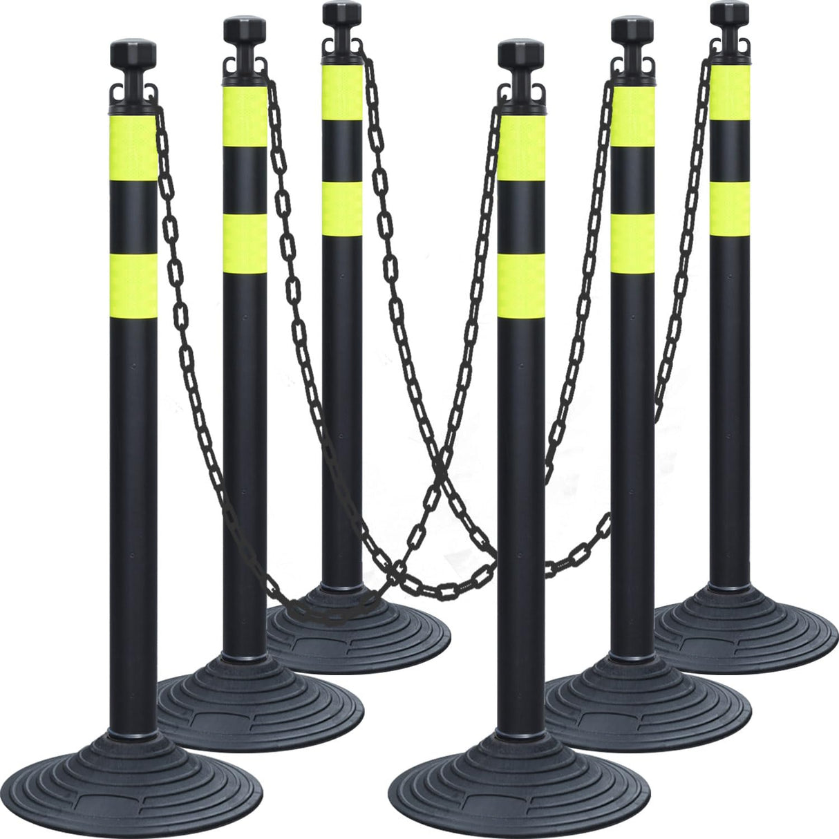 Delineator Post With Chain 6PCS