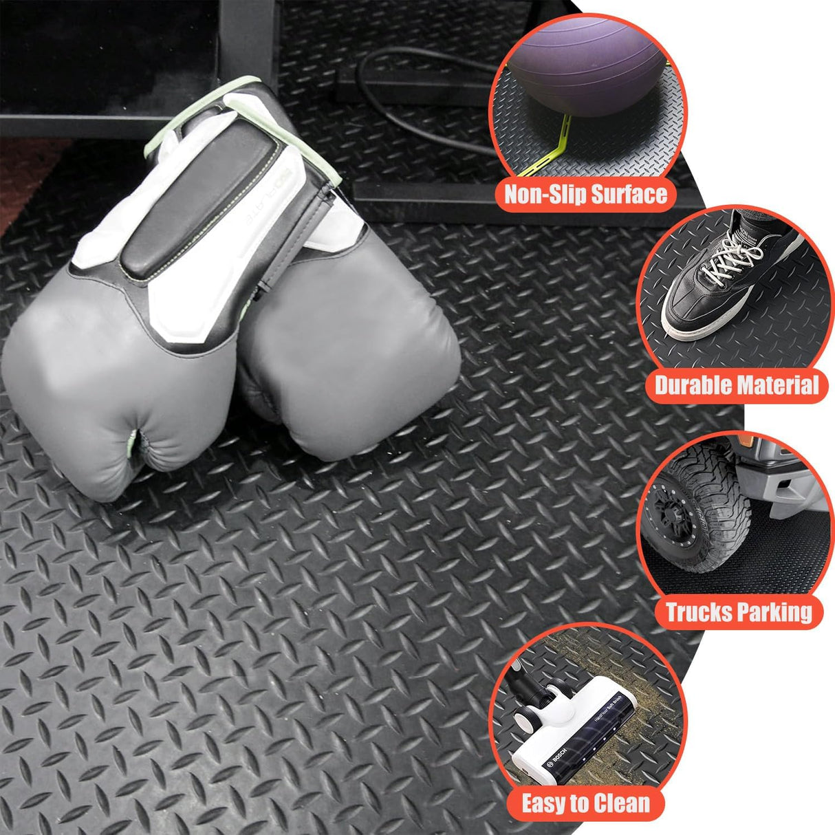 Diamond Plate Rubber Flooring Roll