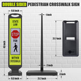 Double Sided Pedestrian Crosswalk Sign
