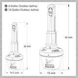 Outdoor AshTray Cigarette Butt Receptacle Disposal