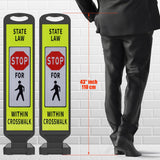 Double Sided Pedestrian Crosswalk Sign
