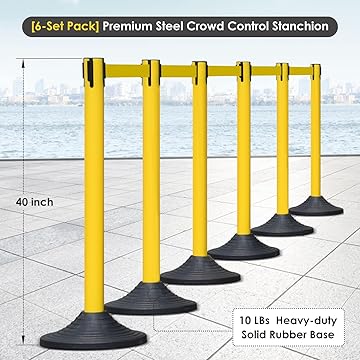 Plastic Retractable Stanchion with 10 ft Black Belt