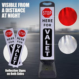 Valet Parking Sign with Water Filled Base