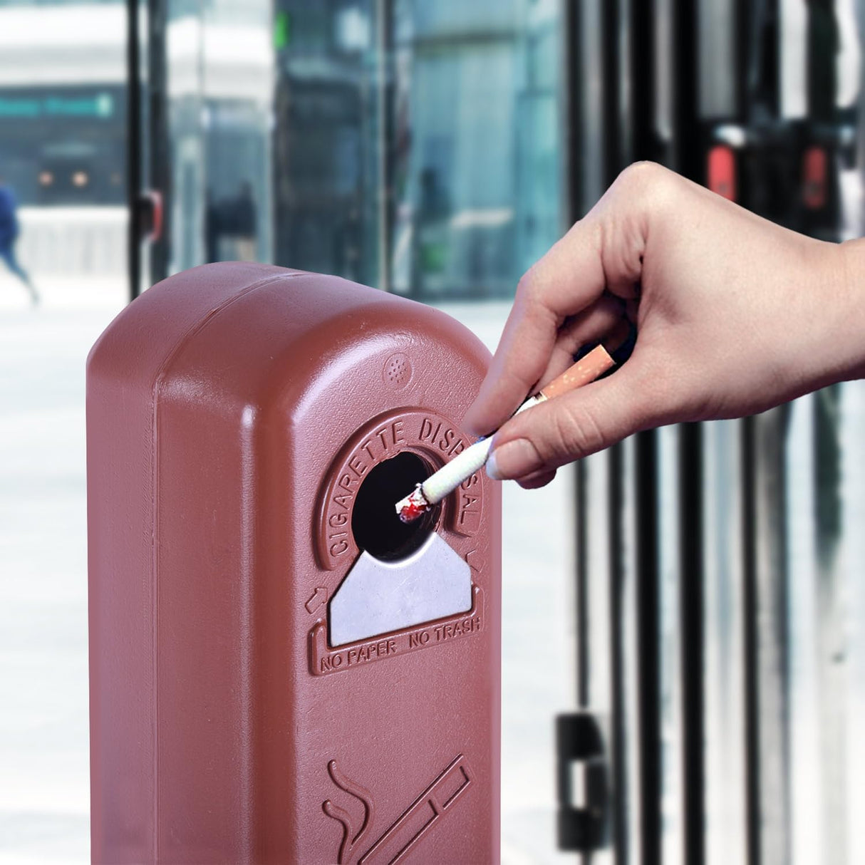 Outdoor AshTray Cigarette Butt Receptacle Disposal