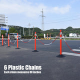 Delineator Post With Chain 6PCS