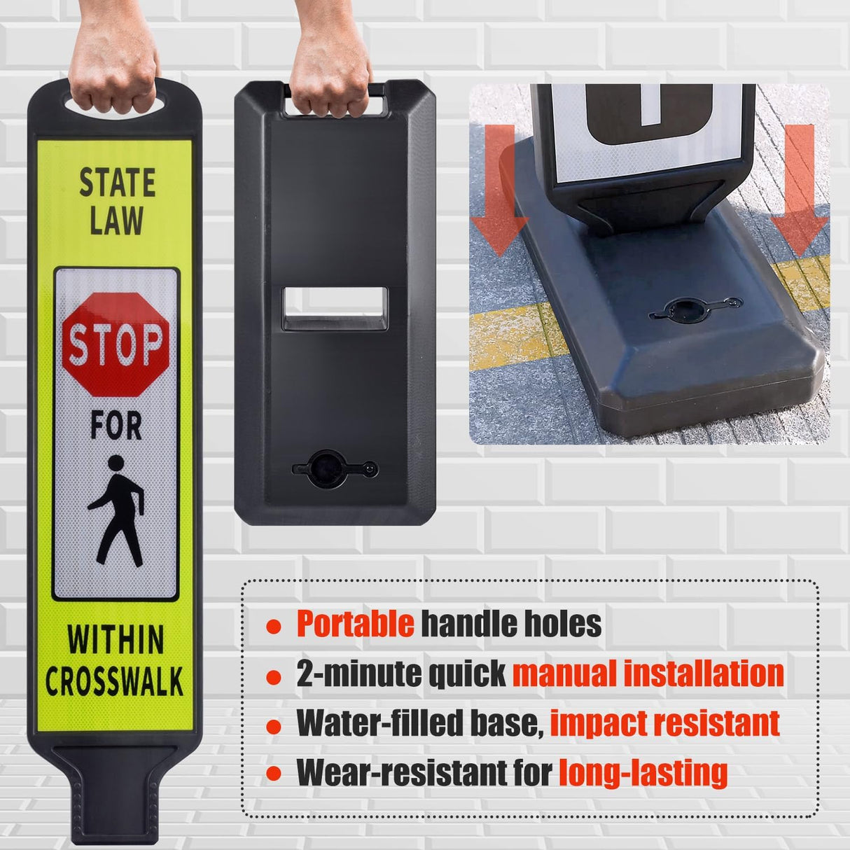Double Sided Pedestrian Crosswalk Sign