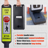 Double Sided Pedestrian Crosswalk Sign