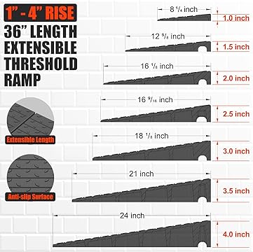 Extensible Threshold Ramp 1-4 Inch Height for options
