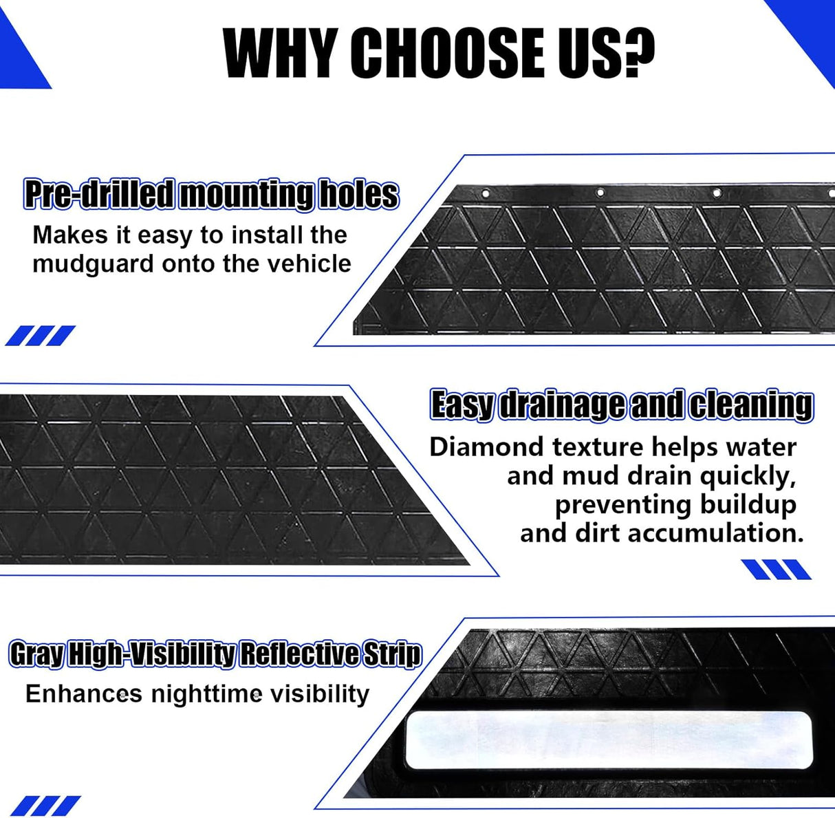 Rubber Mud Flap and Adjustable Hitch-Mounted System