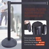 Plastic Retractable Stanchion with 10 ft Black Belt