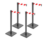 10ft Retractable Belt Stanchion Barrier - in use on site