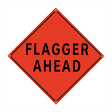 36" Reflective Orange Vinyl Roll-Up Sign