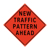 36" Reflective Orange Vinyl Roll-Up Sign