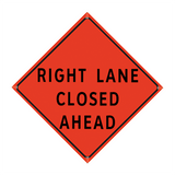 36" Reflective Orange Vinyl Roll-Up Sign