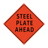 36" Reflective Orange Vinyl Roll-Up Sign