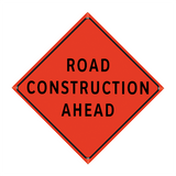 36" Reflective Orange Vinyl Roll-Up Sign