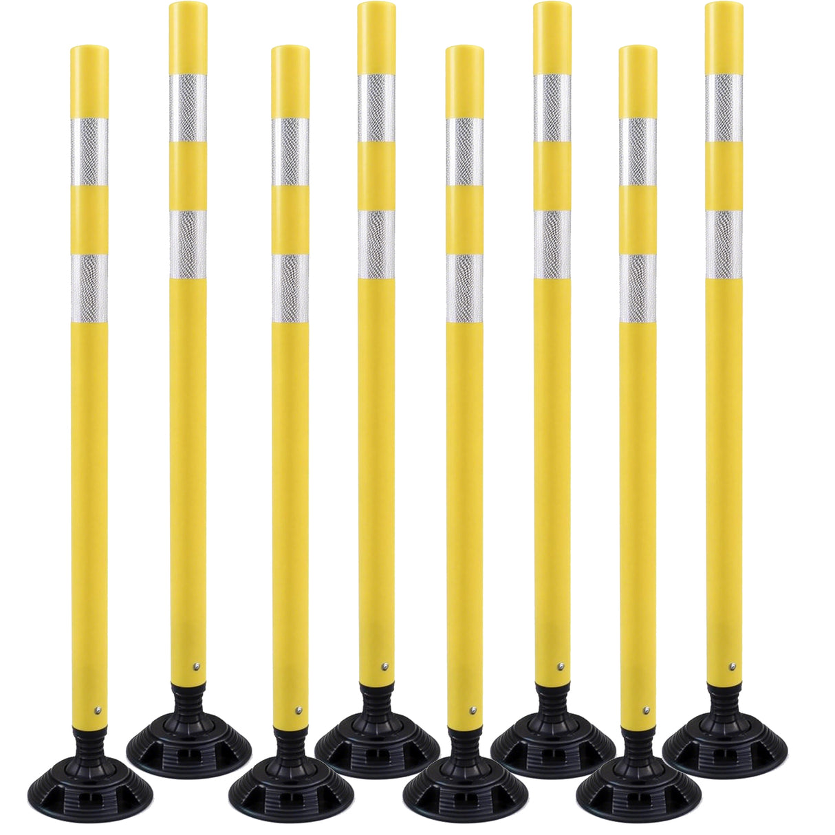 Flexible Surface Mount Delineator Post - Durable Traffic Safety Post for Parking Lots, Construction Zones, and Roadway Marking - Easy to Install, High Visibility, Impact-Resistant