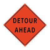 48" Reflective Orange Vinyl Roll-Up Sign