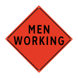 48" Reflective Orange Vinyl Roll-Up Sign