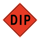 48" Reflective Orange Vinyl Roll-Up Sign