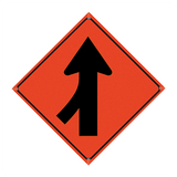 48" Reflective Orange Vinyl Roll-Up Sign