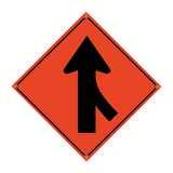 48" Reflective Orange Vinyl Roll-Up Sign