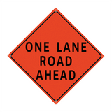 48" Reflective Orange Vinyl Roll-Up Sign