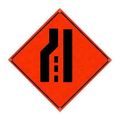 48" Reflective Orange Vinyl Roll-Up Sign