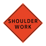 48" Reflective Orange Vinyl Roll-Up Sign